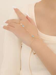 Pulsera con dedo diseño de aojo - Amarillo Oro - Ver 1