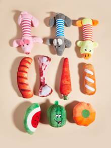 3pcs Cartoon Design Random Pet Sound Toy - Multicolor - View 1