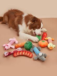 3pcs Cartoon Design Random Pet Sound Toy - Multicolor - View 2