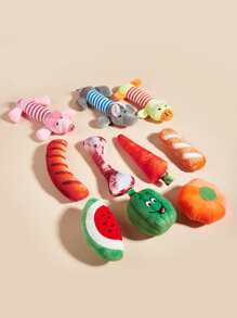 3pcs Cartoon Design Random Pet Sound Toy - Multicolor - View 3