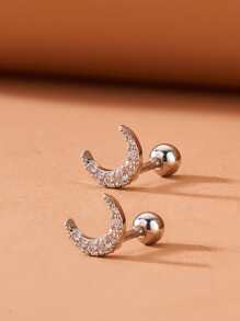 Moon Design Stud Earrings