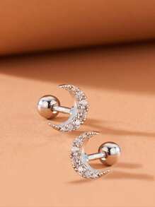 Moon Design Stud Earrings