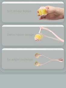 1pc Two Tone Random Pet Massage Brush - Multicolor - View 3