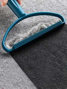 1 pieza cepillo de pelo para mascotas de color sólido, elimina rápidamente el pelo de mascotas para perros y gatos - Azul - Ver 1