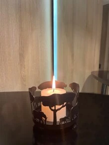 1pc Animal Hollow Candle Holder - Black - View 3