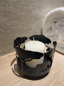 1pc Animal Hollow Candle Holder - Black - View 9