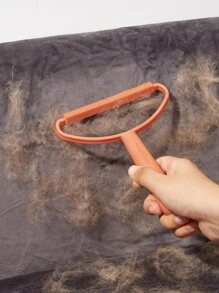 1pc Solid Color Pet Hair Cleaning Brush - Orange - View 1