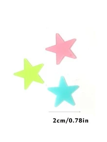 100pcs Star Shaped Glow In The Dark Decorative Pebble - Multicolor - View 5