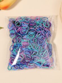 1000pcs Toddler Girls Colorblock Hair Tie - Multicolor - View 2