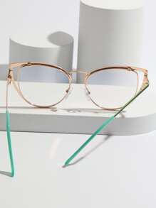 Cat Eye Eyeglasses - Green - View 2