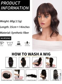 Short Curly Synthetic Hair Topper - Dark Brown - View 4