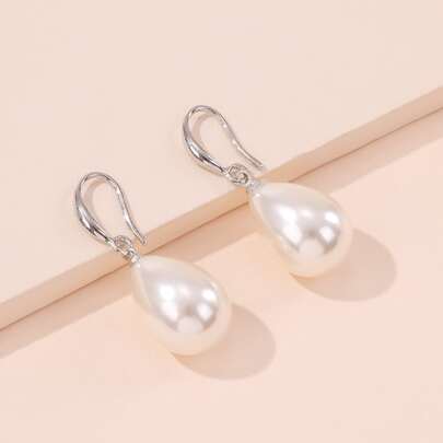 Faux Pearl Decor Earrings