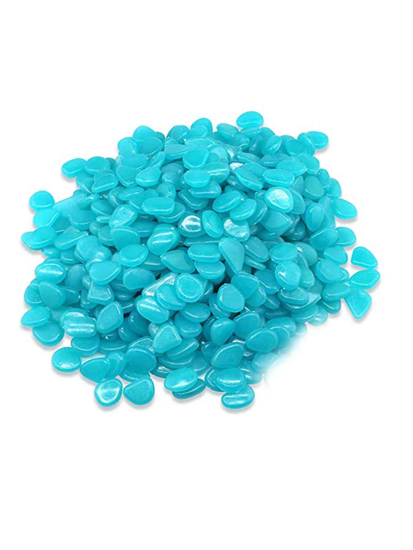 100pcs Glow In The Dark Decorative Pebble - Blue - View 1