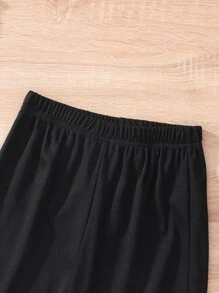 青少年女孩佩斯利印花吊帶上衣和運動褲