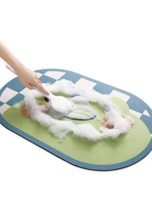 1pc Cute Bathroom Rug, Cartoon Animal Non-Slip Bath & Shower Mat, Colorful Door Mat, Home Decor Accessories - Multicolor - View 2