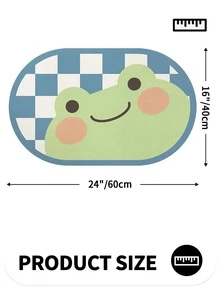 1pc Cute Bathroom Rug, Cartoon Animal Non-Slip Bath & Shower Mat, Colorful Door Mat, Home Decor Accessories - Multicolor - View 4