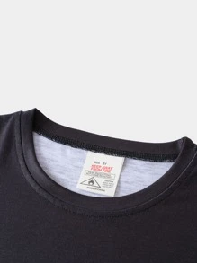 Boys Skeleton and Car Print Tee & Shorts PJ Set - Black and White - View 3