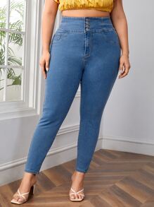 SHEIN Frenchy Jeans ajustados con lavado