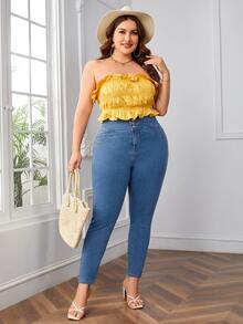 SHEIN Frenchy Jeans ajustados con lavado