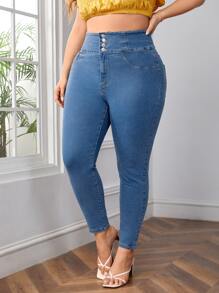 SHEIN Frenchy Jeans ajustados con lavado