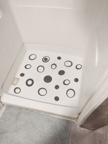 30入組幾何樣式防滑淋浴間墊 - 深灰色 - 查看 1