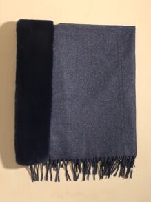 1 mantón dividido con cuello de piel clásico cálido multicolor y de color sólido para mujer, adecuado para uso diario y de fiesta