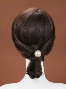 Ghim cài tóc trang trí ngọc trai giả - trắng - Xem 2