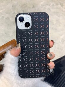 Letter Graphic Phone Case - Multicolor - View 1