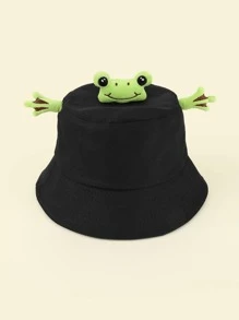 Frog Decor Bucket Hat - Black - View 1
