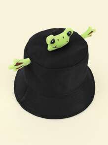 Frog Decor Bucket Hat - Black - View 2