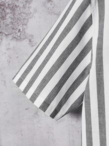 Manfinity Men Striped Print Shirt Without Tee - Multicolor - View 3