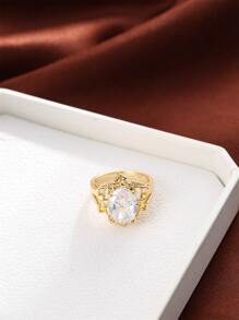 Anillo zirconia cúbica - Amarillo Oro - Ver 2