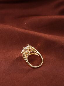 Anillo zirconia cúbica - Amarillo Oro - Ver 3