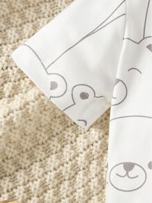 男嬰小熊印花T恤和卷邊短褲 - 彩色 - 查看 4