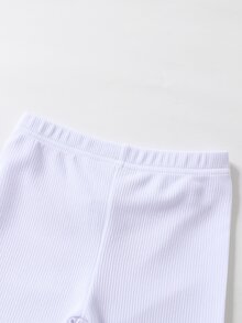 Niñas 4 piezas Shorts biker tejido de canalé - Multicolor - Ver 8