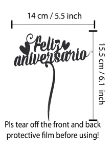 1pc Letter Design Party Cake Topper