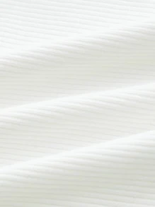 SHEIN MOD Heart-ring Cut Out Puff Sleeve Tee - White - View 4