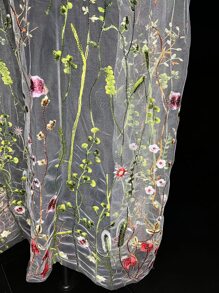 Flower Embroidered Wedding Wrap Fall Clothes For Women - Multicolor - View 2