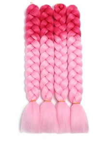 4 piezas Trenza de pelo sintético largo - Multicolor - Ver 1