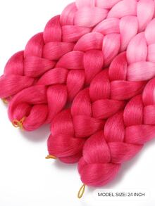 4 piezas Trenza de pelo sintético largo - Multicolor - Ver 4