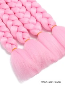 4 piezas Trenza de pelo sintético largo - Multicolor - Ver 5
