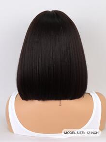 Short Straight Synthetic Wig With Bangs - Multicolor - View 4