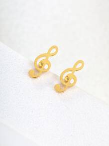 Bông tai nốt nhạc - Vàng - Xem 3