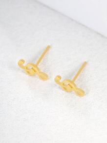 Bông tai nốt nhạc - Vàng - Xem 5