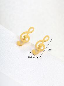 Bông tai nốt nhạc - Vàng - Xem 6