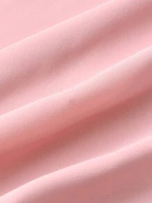 Girls Contrast Lace Flounce Sleeve Blouse - Baby Pink - View 4