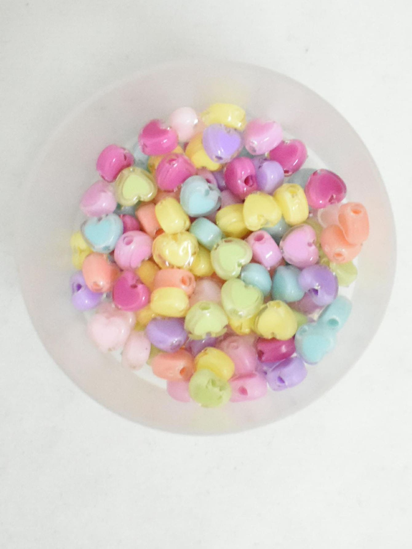 1 pieza 8mm cuenta DIY con diseño de corazón - Multicolor - Ver 1