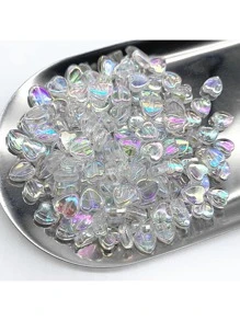 50 顆/包 9 毫米白色 Ab 塗層壓克力心形壓克力珠用於手鍊和項鍊製作 - 白色 - 查看 2