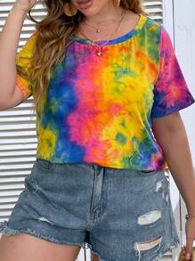 SHEIN LUNE Camiseta de tie dye - Multicolor - Ver 5