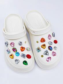 25 piezas Decoración de zapato con diseño de diamante de imitación - Multicolor - Ver 4